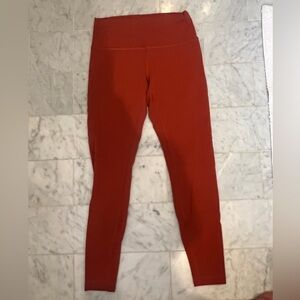 Lululemon align leggings in orange.